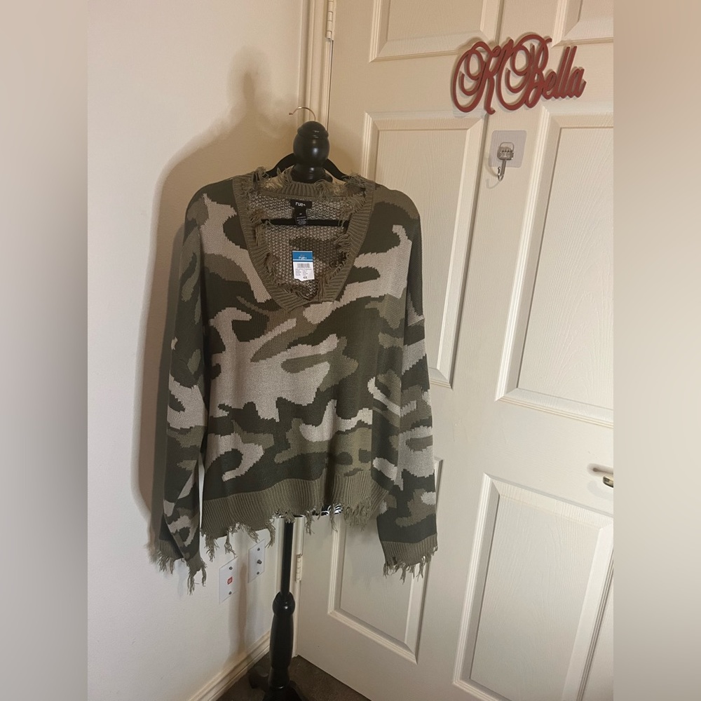 Camo halter top with fringes halter top